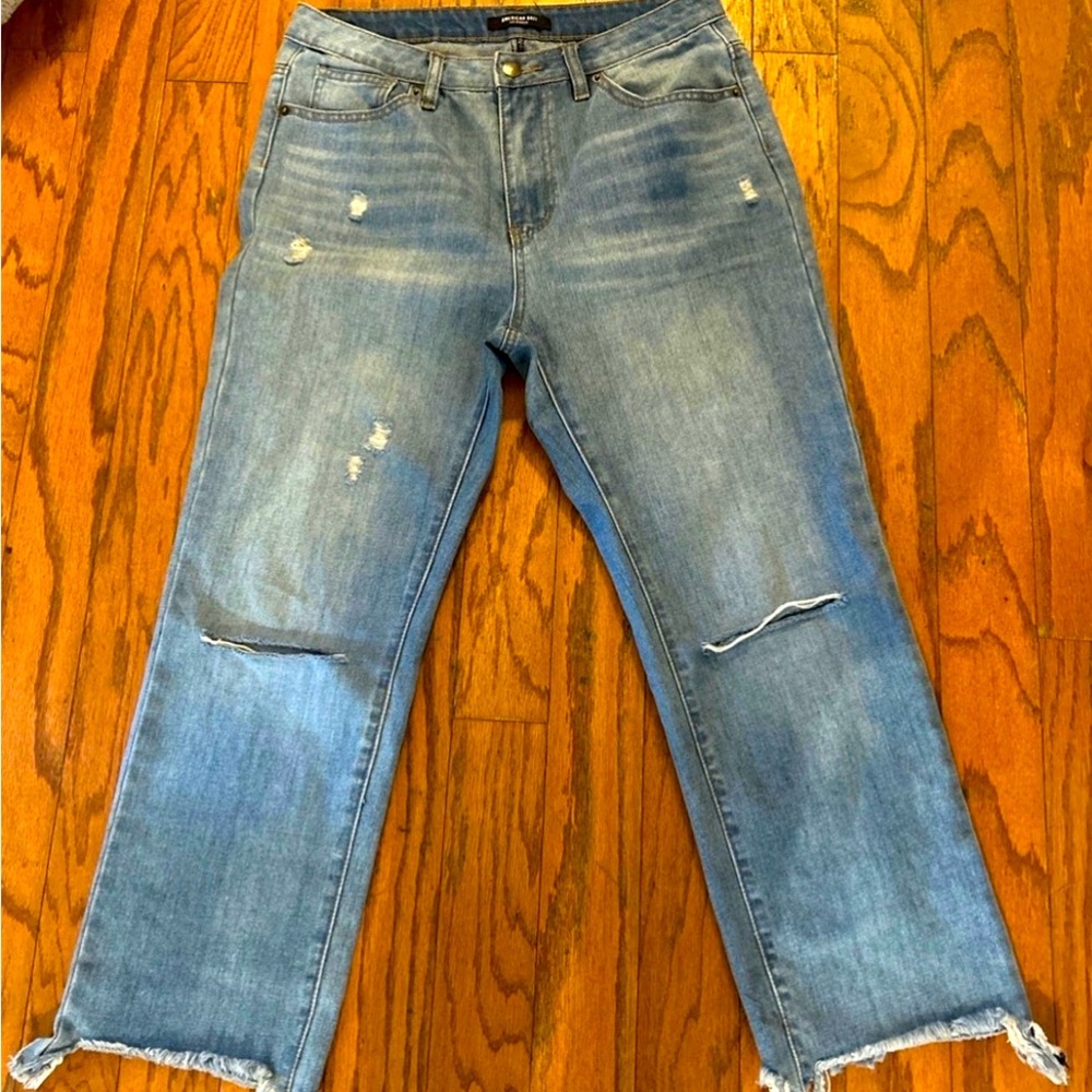 2 pair of American Bazi Los Angeles jeans Size 9 & 11 high rise boyfriend style